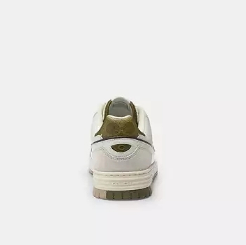 Coach Soho Sneakers Olive Optic White Women's Medium Width New in Box - Picture 6 of 8